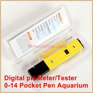 เครื่องวัดความเป็นกรด-ด่างของน้ำ ATC (ราคาโปร 440) pH Digital pH Meter/Tester 0-14 Pocket Pen Aquarium (Body สีเหลือง)